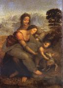 LEONARDO da Vinci Maria with Child and St. Anna oil painting artist